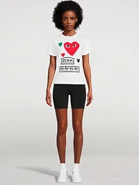 Cotton Heart T-Shirt With Logo Graphics