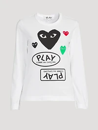 Cotton Heart Long-Sleeve T-Shirt With Logo Graphics