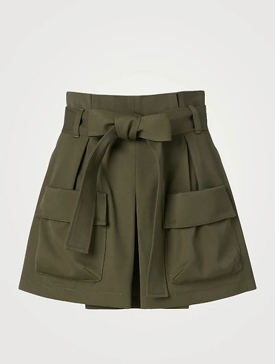 High-Waisted Cargo Shorts