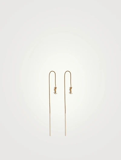 Opyum YSL Monogram Threader Earrings