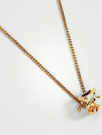 YSL Monogram Twist Pendant Necklace