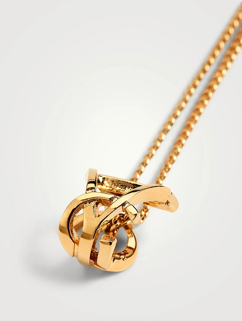 YSL Monogram Twist Pendant Necklace