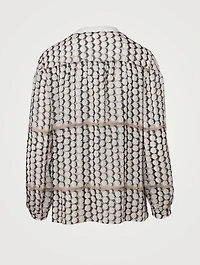 Crewneck Blouse Parasol Print