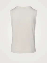 Linen-Blend Sleeveless Knit Top