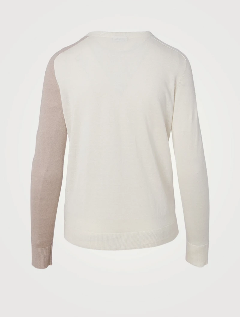 Linen-Blend Knit Cardigan