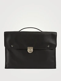 Small Le Foulonné Leather Briefcase