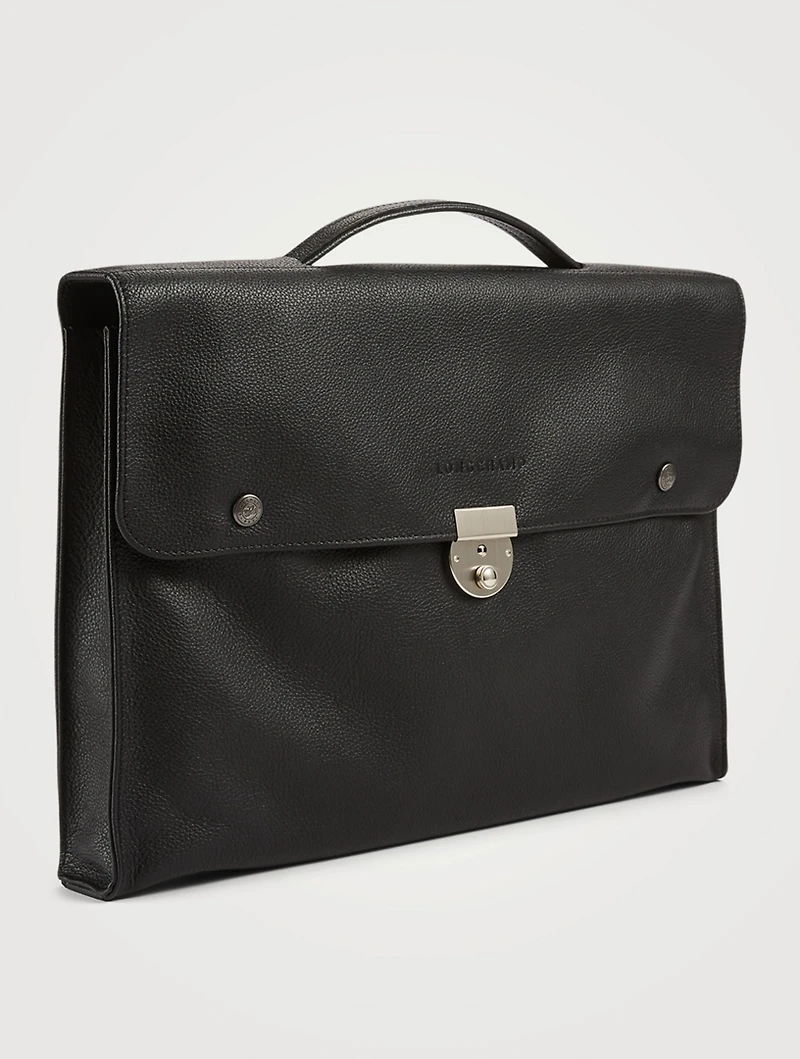 Small Le Foulonné Leather Briefcase