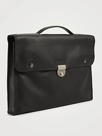 Small Le Foulonné Leather Briefcase