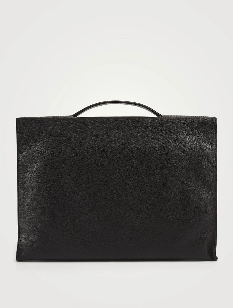 Small Le Foulonné Leather Briefcase