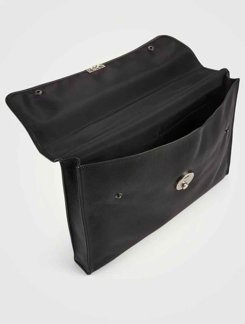 Small Le Foulonné Leather Briefcase