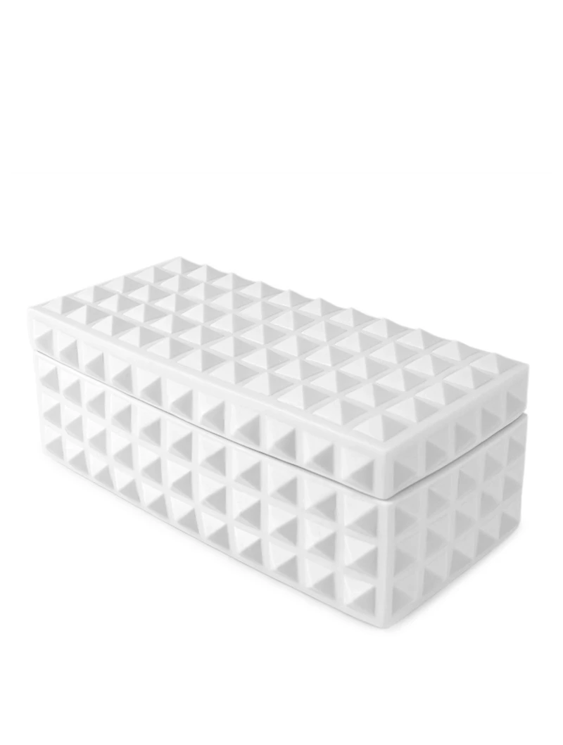 Charade Square Studded Porcelain Box