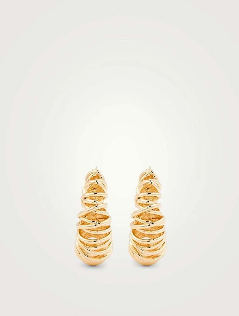 18K Goldplated Spiral Hoop Earrings