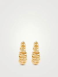 18K Goldplated Spiral Hoop Earrings
