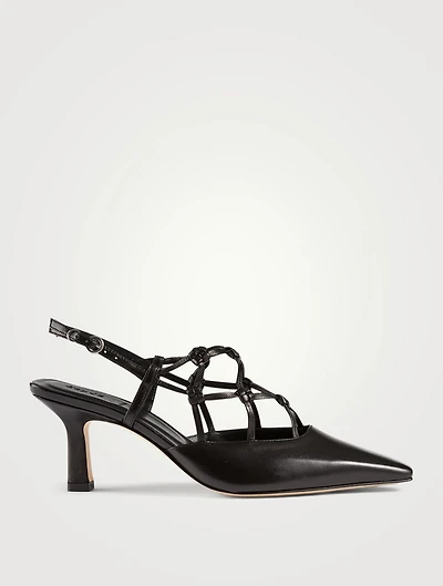Jane Leather Slingback Pumps