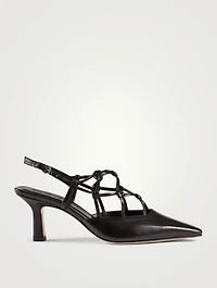 Jane Leather Slingback Pumps