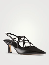 Jane Leather Slingback Pumps