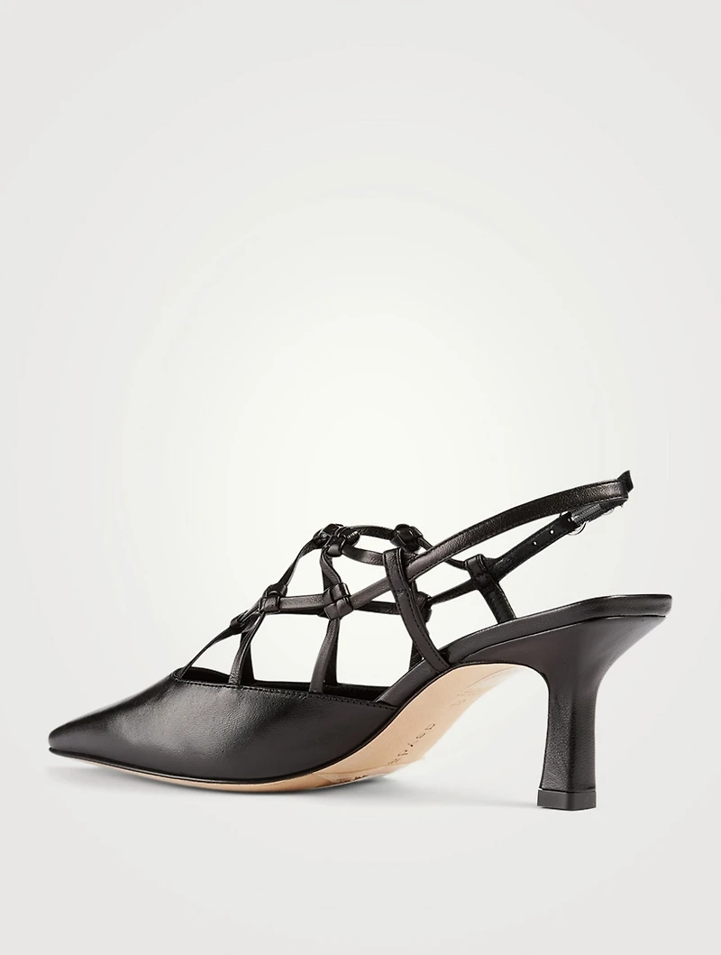 Jane Leather Slingback Pumps