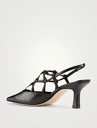 Jane Leather Slingback Pumps