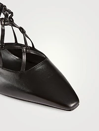 Jane Leather Slingback Pumps
