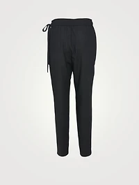 Wool-Blend Fleece Jogger Pants