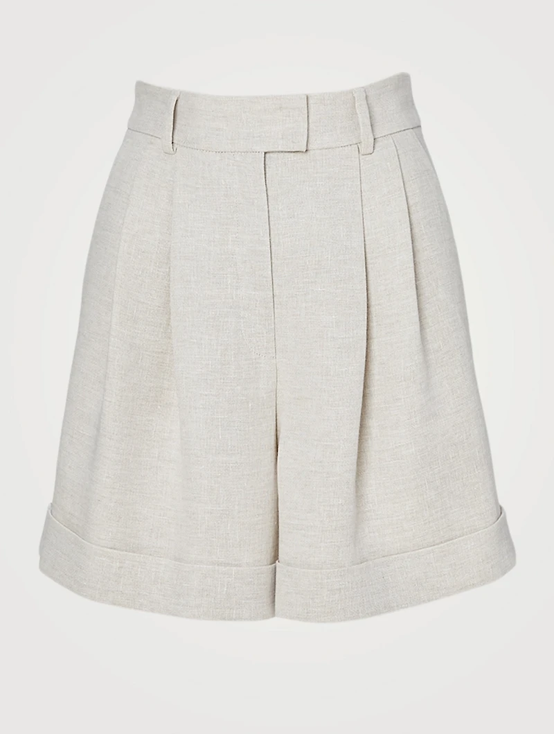 Linen Double Face Shorts