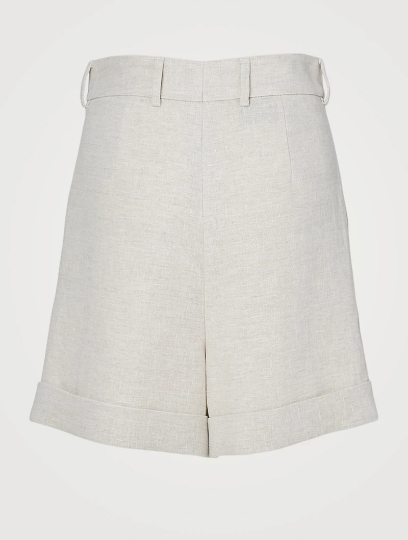 Linen Double Face Shorts