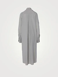 Silk Crêpe Midi Shirt Dress