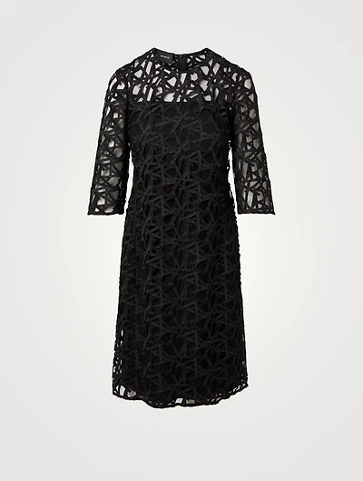 Lurex Embroidered Midi Dress