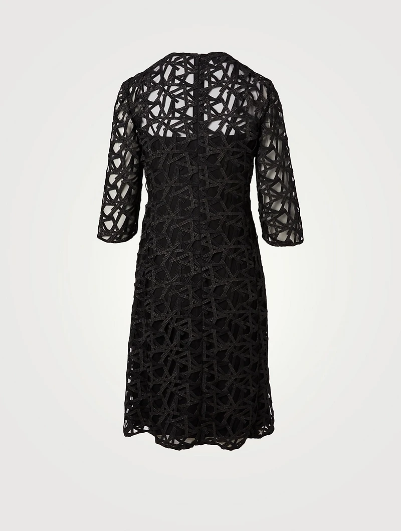 Lurex Embroidered Midi Dress