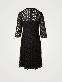 Lurex Embroidered Midi Dress