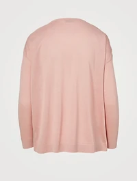 Silk Crêpe Sweater Ohayo Print