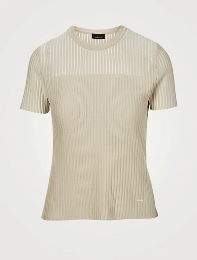 Silk Stretch Short-Sleeve Top