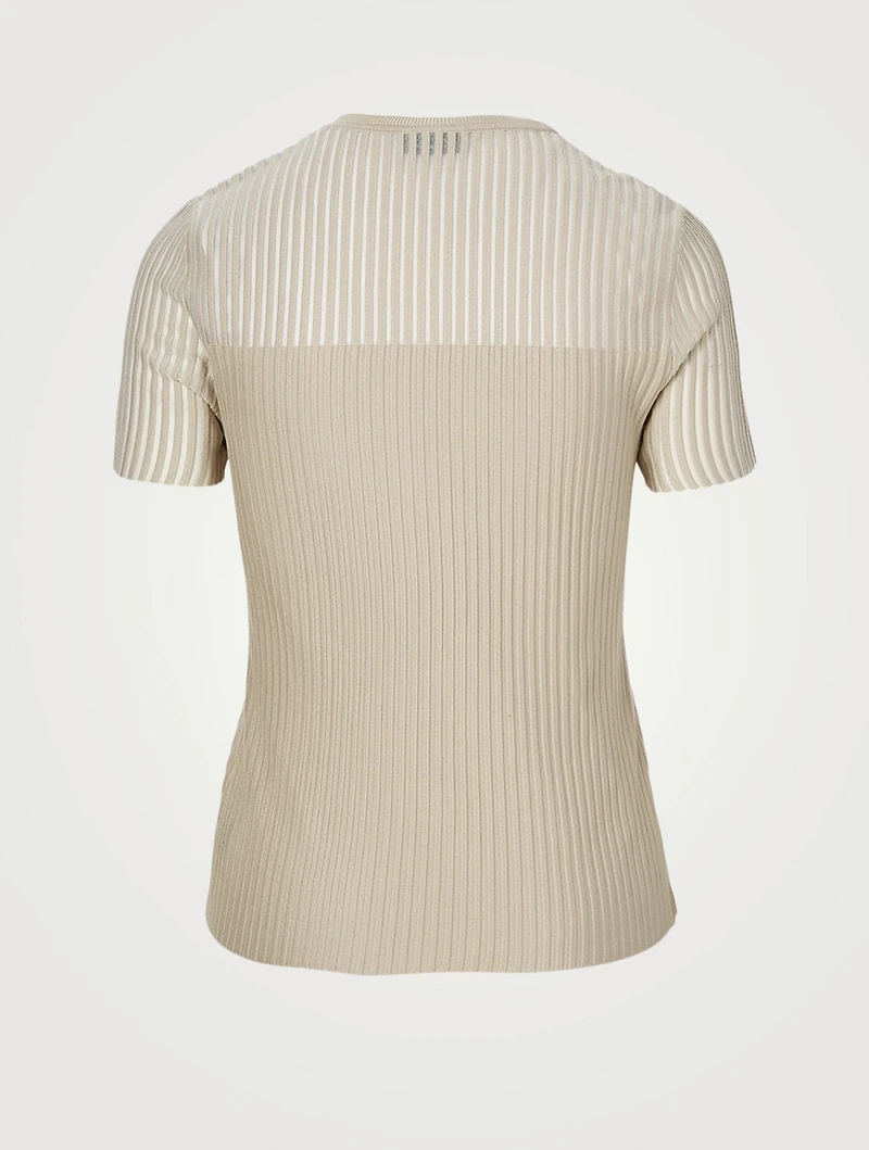 Silk Stretch Short-Sleeve Top