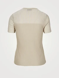 Silk Stretch Short-Sleeve Top