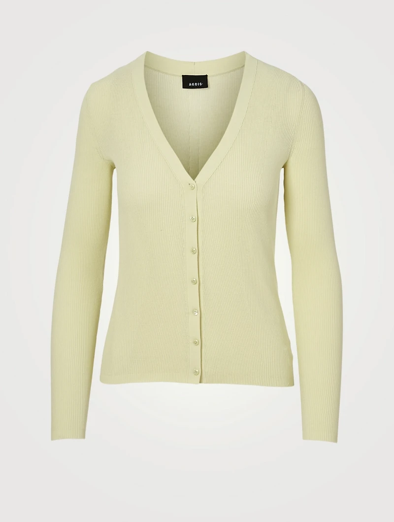 Cotton Ribbed Cardigan