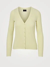 Cotton Ribbed Cardigan