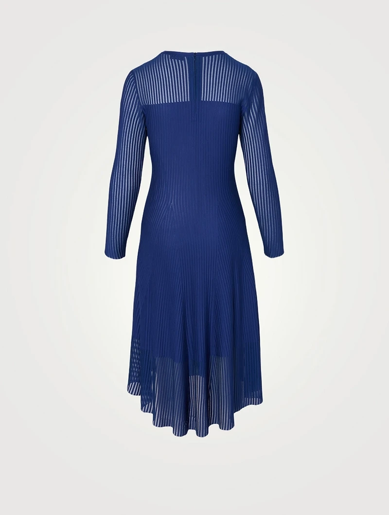 Silk Stretch Knit Midi Dress