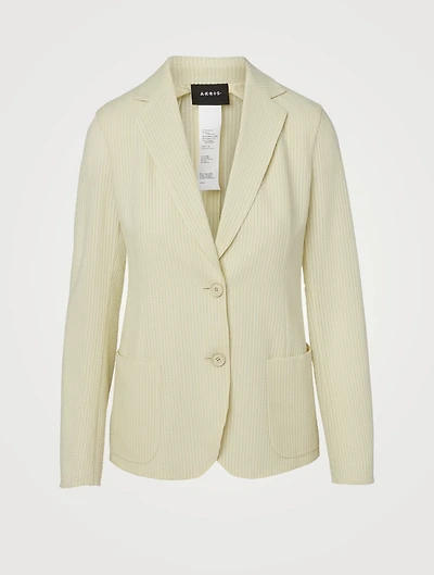 Wool And Silk Seersucker Blazer