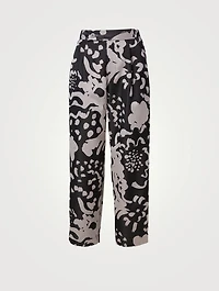 Slim-Fit Pants Glossy Mist Print