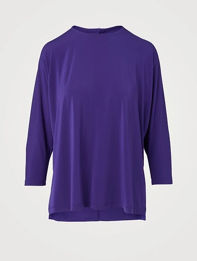 Drape Jersey Roundneck Top