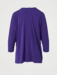 Drape Jersey Roundneck Top