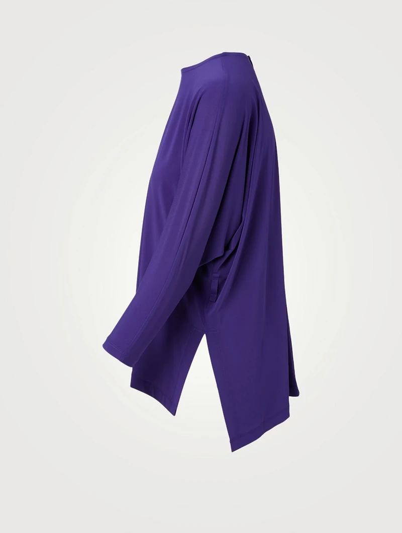 Drape Jersey Roundneck Top