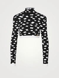 80s Jacquard Crop Top