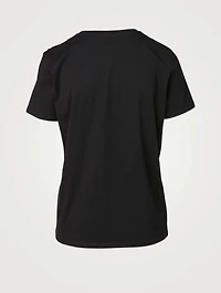 Cotton Logo T-Shirt With Buttons
