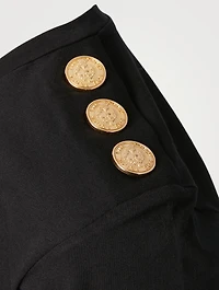 Cotton Logo T-Shirt With Buttons