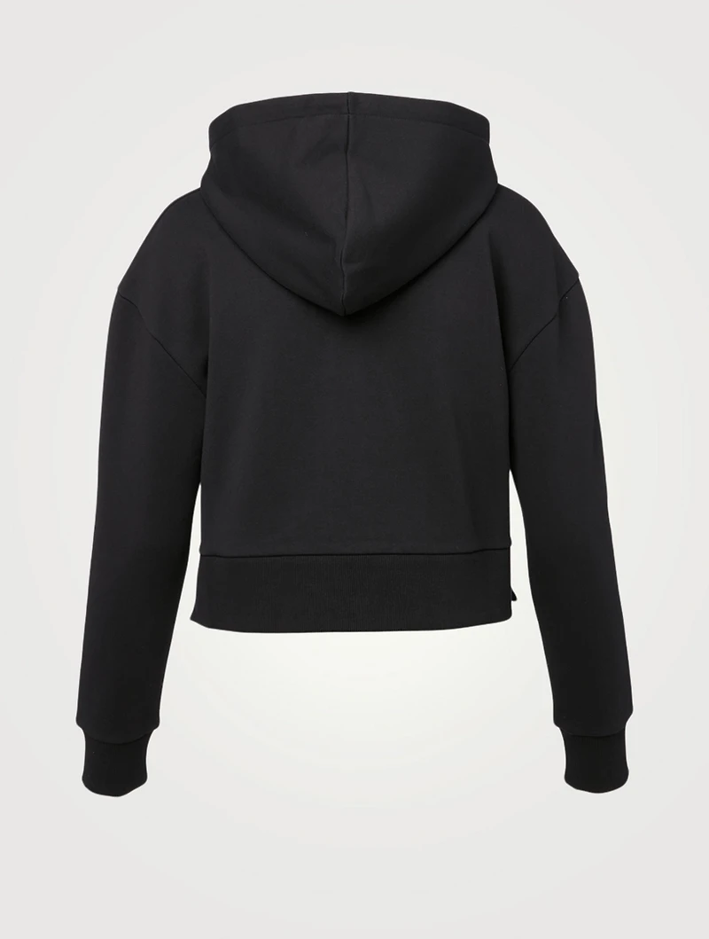 Cropped Strass Logo Hoodie