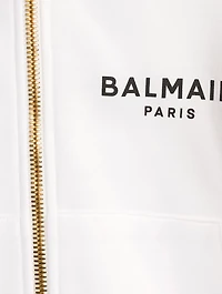 Cropped Zip Hoodie With Logo