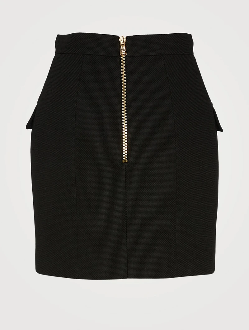 Cotton High-Waisted Mini Skirt
