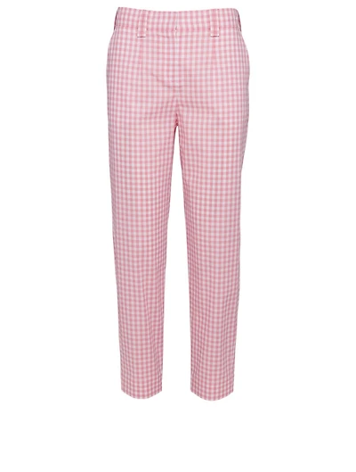 Cotton Tapered Pants Gingham Print
