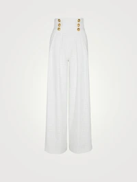 Tweed Wide-Leg Pants